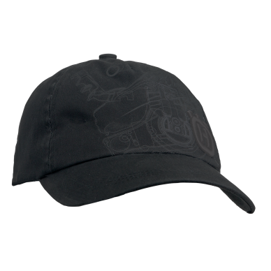 Juodos spalvos "Xplorer" kepurė su plūklo atvaizdu